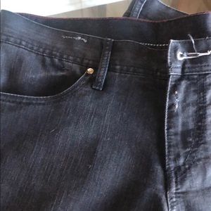 Armani exchange black distressed ankle jeans